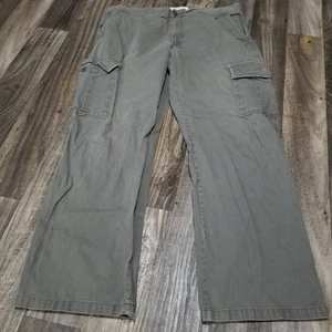 Vintage Old Navy Pants Mens 38x34 Green Cargo Baggy Wide Relax Utility Y2K - Picture 1 of 13