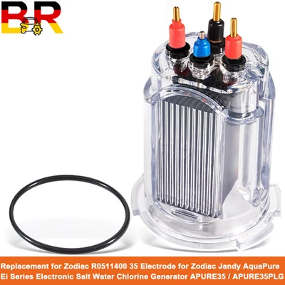 BR-AUTO Repuesto de celda de sal de electrodos R0511400 35 para Zodiac Jandy AquaPure serie Ei