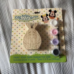 2025 Disney Eggstravaganza Wooden Egg Paint Kit White Rabbit Alice In Wonderland - Picture 1 of 5