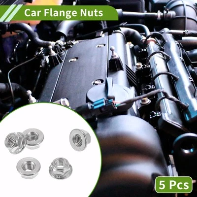 5 Stk M6x1.0 Flanschmuttern für Auto, Motorrad, Gummiring, 304 Stahl - Bild 1 von 4