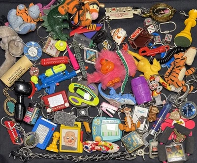 Lot Vintage Keychains 80s 90s Y2K Unique Collectable Rare Electronic Retro Toys - Image 1 of 4