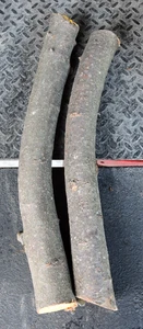 2 palitos de madera de manzana 20" L 2 3/8~2 1/2" D trozo de tronco borde vivo tordo recto - Imagen 1 de 10