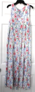Tommy Bahama Womens M Maxi Dress Sleeveless Floral V- Neck - Picture 1 of 3