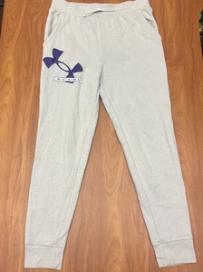 Pantaloni da jogging Under Armour larghi conici ragazzo ragazzo XL grigio/blu pista - Foto 1 di 8