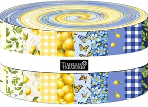 Timeless Treasures Limoncello Jelly Roll 40 2½" Pre-Cut Fabric Strips - Picture 1 of 2
