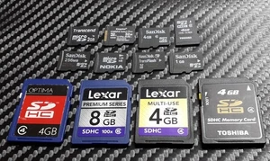 X12 Micro SD Card + Full Size SD Memory Job Lot Bundle 32GB 8GB 4GB 2GB 1GB 32MB - Picture 1 of 3