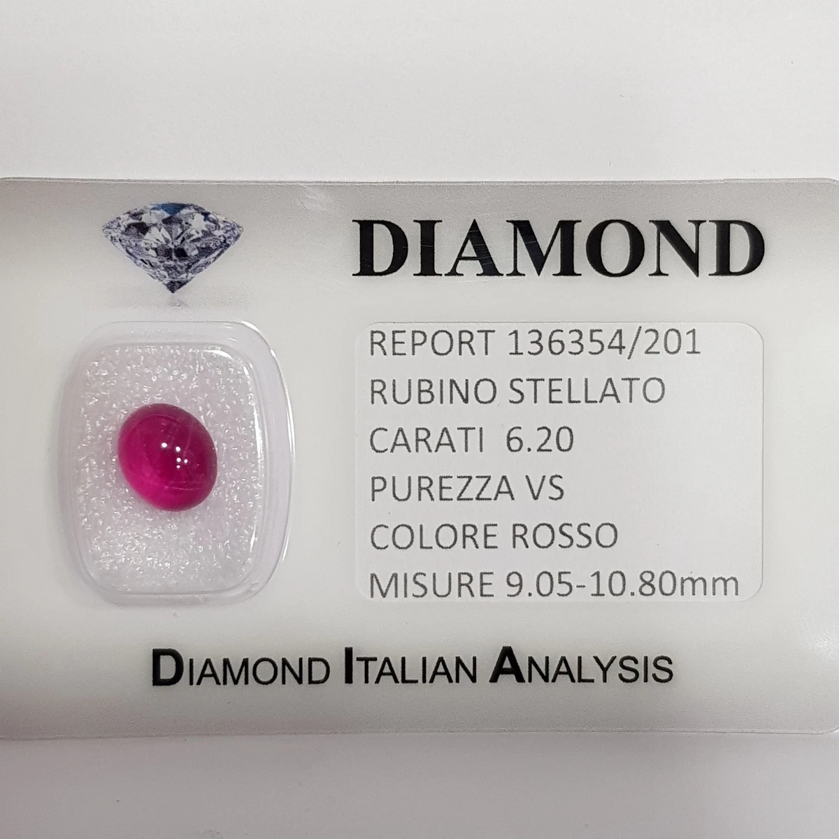 Pietra Preziosa Naturale Di Rubino Rosso Da 1,53 Ct - Pietra Portafortuna Rotonda Sfaccettata Per Il Mese Di Luglio - Italia - Foto 10