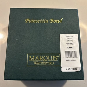 MARQUIS BY WATERFORD SIGNIERTE KRISTALL BLUMEN WEIHNACHTSSTERN SCHALE in Original Box. - Bild 1 von 4