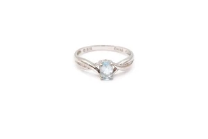 Ross Simons Sterling Silver 925 Blue Topaz Ring Size 8 - Picture 1 of 13