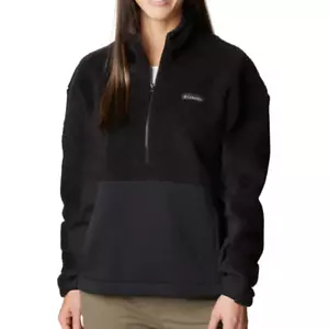 Nuevo con etiquetas Columbia Trek Hybrid Sherpa 1/2 cremallera para mujer talla 2XL negro - Imagen 1 de 14