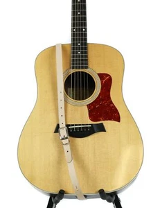 3/4" Wide Beige Tanned Saddle Leather Buckle Guitar Strap - Imagen 1 de 5
