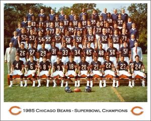 1985 CHICAGO BEARS Team Glossy 8x10 Photo Superbowl Champs Print Roster Poster