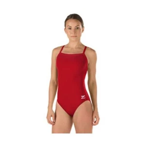 NWT Speedo Women Solid Flyback Training Suit - Red, Size 14/40 - Picture 1 of 1