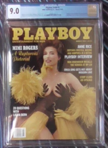 PLAYBOY MAGAZINE MARCH 1993, MIMI ROGERS PICTORIAL, ANNE RICE CGC GRADED 9.0 - Picture 1 of 1