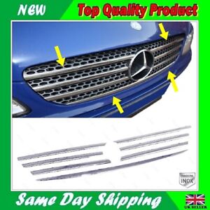 Chrome Front Grill 7 pcs S.STEEL For Mercedes VITO W639 VIANO 2003 to 2010