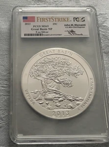 2013 Great Basin National Park ATB 5 oz Silver Coin : PCGS MS69 Frist Strike - Picture 1 of 2