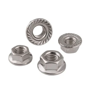 Fine Thread Flange Nut A2 Stainless Steel M8 M10 M12 Hexagon Hex Nuts Fastener - Picture 1 of 5