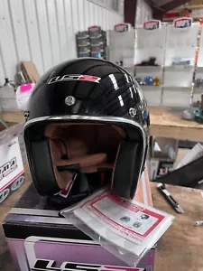 LS2 Bobber Gloss Black X-Small Helmet Display Helmet - Picture 1 of 4