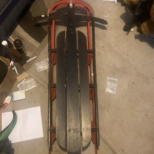 Vintage Wooden Sled - 51" Long - Antique Winter Classic - Picture 1 of 6