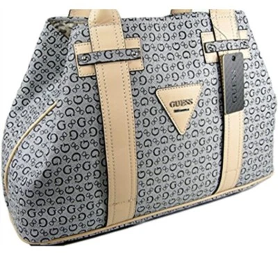 NEW GUESS BLACK & GRAY BRIGHT CANDY G MONOGRAMMED LEATHER B SHOULDER BAG. - Image 1 of 4