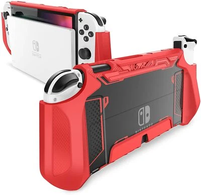 For Nintendo Switch OLED 2021 Console Joy-Con, Mumba TPU Grip 360 Case Dockable - Image 1 of 4