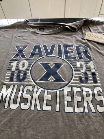MENS NCAA IMAGE ONE XAVIER MUSKETEERS SHORT SLEEVE T SHIRT XL GRAY NWT Cover