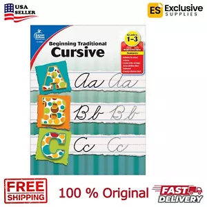 Grades 1-3 Cursive Writing Workbook with Tracing & Dry Erase Activities - Picture 1 of 7