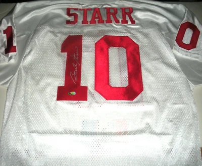 CAMISETA NIKE BART STARR ALABAMA CARMESÍ MAREA STEINER/CERTIFICADO DE AUTENTICIDAD FIRMADA CON LICENCIA OFICIAL Foto 1 de 3