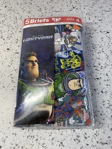 NEW Pack of 5 Disney Pixar Lightyear 100% Cotton Boys Briefs Underwear Size 4 - Picture 1 of 4