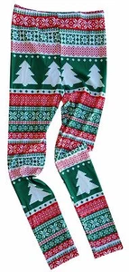 NWT Long Christmas Leggings Stretch Yoga Pants Womens S / M or L / XL NEW - Picture 1 of 1