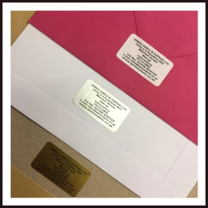 PERSONALISIERTE ADRESSETIKETTEN X 260 - GOLD SILBER ODER WEISS *AM BESTEN BEI EBAY!!* - Bild 1 von 5