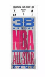 38th Annual NBA All Star Game Ticket Stub from February 7, 1988 Jordan MVP - Picture 1 of 2