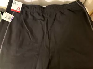 NEW Reebok Men’s Sz 2XL 44-46" waist DELTA FLEECE JOGGER RUNNING PANTS Black NWT - Picture 1 of 7