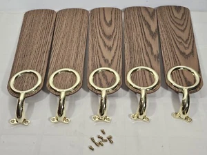 Harbor Breeze Vintage 42” 5 Blade Ceiling Fan Blade Set Gold Circular Brackets - Picture 1 of 4