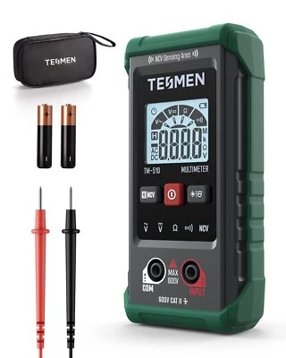 TESMEN TM-510 Digital Multimeter, 4000 Zähler Messgerät, Voltmeter mit Automa...