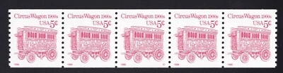 2452D Trans. Issue – 05c "Circus Wagon" PNC 5 Plate # S1 LGG W/ Back Number! - Image 1 of 2