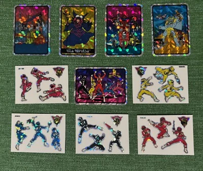 Juego de 10 pegatinas prisma de colección Power Rangers 1994 Saban máquina expendedora stock muerto Foto 1 de 4