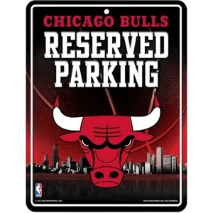 11" chicago bulls nba basketball team fan logo reserved parking street sign usa - Picture 1 of 1
