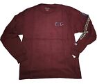 Champion Classic Mens Long Sleeve Jersey Tee Double Logo Dark Berry Size Large