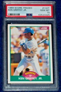1989 Ken Griffey Jr. rookie #100T Score Traded PSA 10 Seattle Mariners - Picture 1 of 3