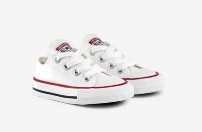 TODDLER CONVERSE CHUCK TAYLOR ALLSTAR LOW INFANT OPTICAL WHITE 7J256 - Image 1 of 3