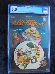 ALLE FLASH COMICS #24 DC COMICS 1946 GOLDEN AGE CGC 5.0 BEWERTET! - Bild 1 von 2