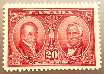 Estampilla de Canadá 1927 #148 Robert Baldwin & Lafontaine MNH CV $50 franqueo vintage Foto 1 de 2