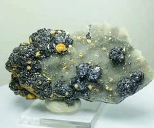 GALENA ARGENTO (GALENA ARGENTIFERA), SIDERITE e SFALERITE su MATRICE dal PERÙ. - Foto 1 di 10