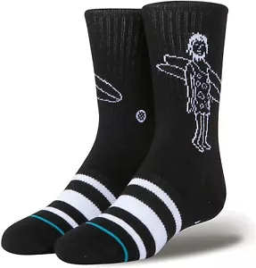 Stance Manmade Kids 179282 Crew Cut Socks Shoes BLACK Size M - Picture 1 of 2