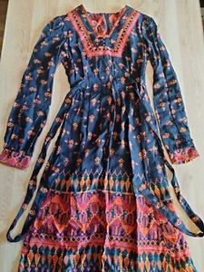 Jody T of California Vintage schwarzes Kleid mit aztekischen Designs Größe 11 - Bild 1 von 10