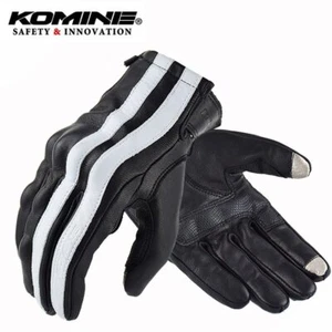 GUANTI MOTO PELLE cafe racer custom biker scooter KOMINE GK-119 nero bianco - Imagen 1 de 12