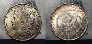 1888 P Morgan Silver Dollar $1 BU Toning! - Picture 1 of 7