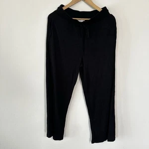 Decjuba Women's D- luxe Lounge Jersey Pants Ribbed Black Size M NWT - Imagen 1 de 11