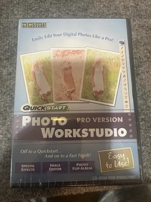 2007 QuickStart Photo Workstudio Pro Version CD ROM New Sealed - Image 1 of 3